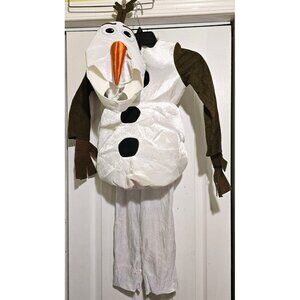 Frozen Olaf Costume Toddler 3T-4T Snowman Plush Belly Hood Disney Disguise 2 Kid
